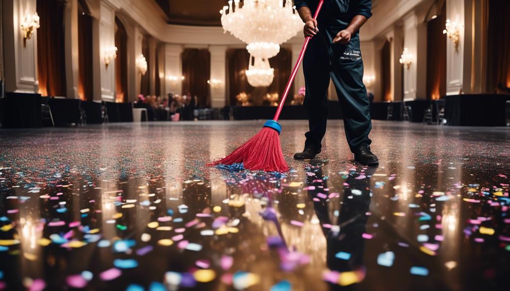 cleaning event venues efficiently